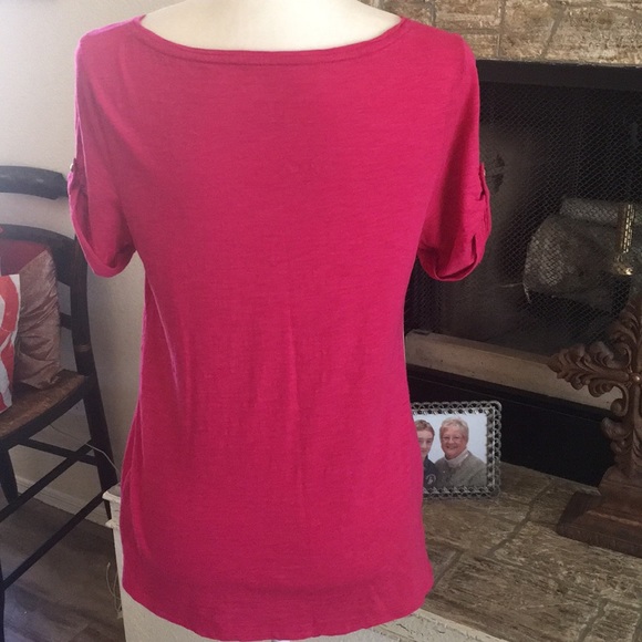 Chico’s Ultimate Tee In Fuchsia size small - Picture 2 of 7